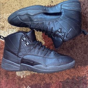 retro jordan 12’s winter black slightly used